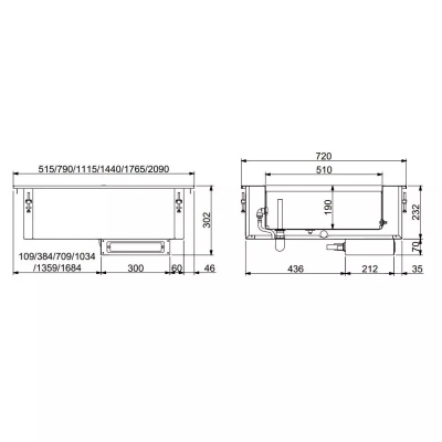 DROP-IN BAIN-MARIE 2/1 - REMPLISSAGE D’EAU AUTOMATIQUE